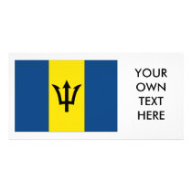 Barbados Flag Photo Card Template