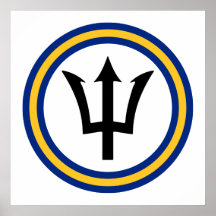 Barbados Flag Ring Posters