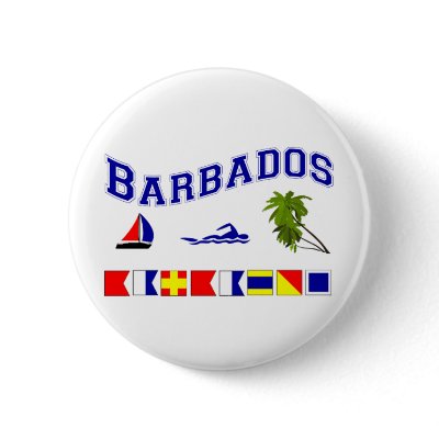 Barbados - (Maritime Flag Spelling) Button by worldshop