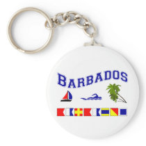 Barbados - (Maritime Flag Spelling) Keychains