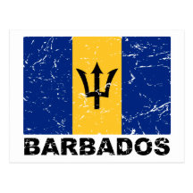 Barbados Vintage Flag Postcards