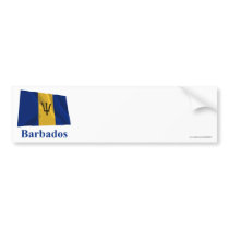 Barbados Waving Flag with Name