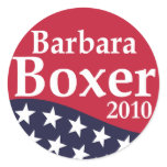 Barbara Boxer 2010 Lapel Stickers