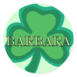 Barbara Irish Name Round Sticker
