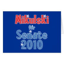 Barbara Mikulski for Senate 2010 Star Design Greeting Cards