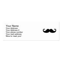 Barbe de moustache carte de visite