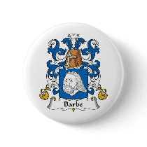 Barbe Family Crest Pinback Buttons