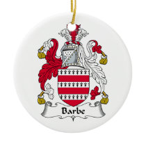 Barbe Family Crest Christmas Tree Ornaments