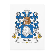 Barbe Family Crest Post Card