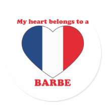 Barbe Round Sticker
