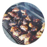 Barbecue Chicken Round Stickers