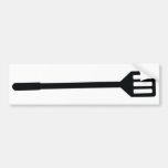 barbecue cutlery icon bumper sticker
