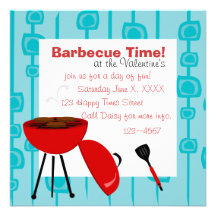 Barbecue Time! Custom Invitations