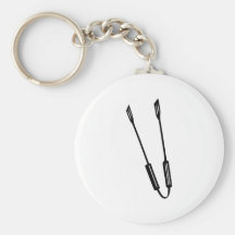 Barbecue tongs key chain