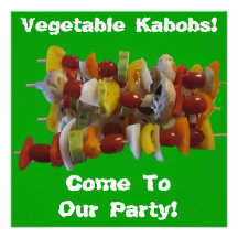Barbecue Vegetable Kabobs Party Invitation
