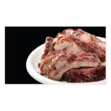barbecued baby backribs business card
