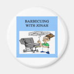 barbecueing with jonah fridge magnets