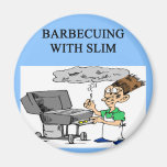 barbecueing with slim magnets