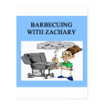 barbecueing with zachary postcard