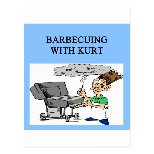 barbecuing with kurt post card