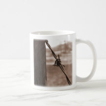 barbed wire coffee mug