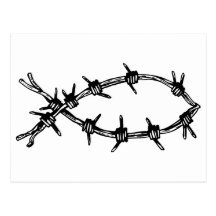 Barbed Wire Fish Postcards