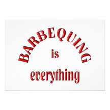 Barbequing is Everything Personalized Invitation