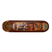 Barber - Barbershop - Time for a haircut Custom Skateboard