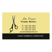 Barber - Fibre Artist Scissors Business Cards