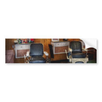Barber - Frenchtown, NJ - Two old barber chairs  Bumper Stickers