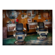 Barber - Frenchtown, NJ - Two old barber chairs  Card