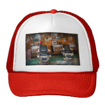 Barber - Frenchtown, NJ - Two old barber chairs  Hat