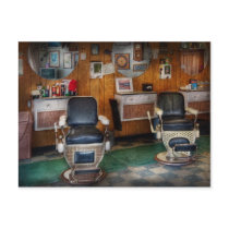 Barber - Frenchtown, NJ - Two old barber chairs  Postcards