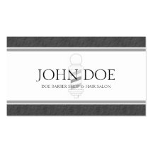 Barber/Hair Stylist Dark Grey Border White Paper Business Card Templates