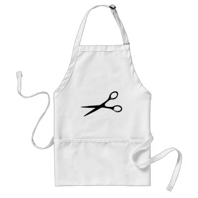barber hairdresser scissors black apron by Tomaniac