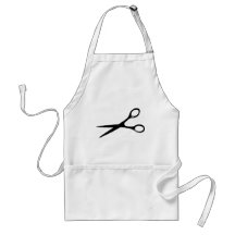 barber hairdresser scissors black apron