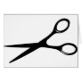 barber hairdresser scissors black greeting card