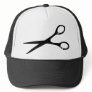 barber hairdresser scissors black mesh hat