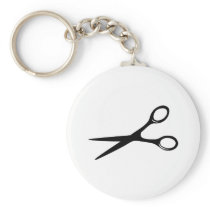 barber hairdresser scissors black key chains