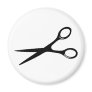 barber hairdresser scissors black refrigerator magnet
