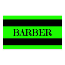 Barber Neon Green Business Card
