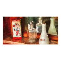 Barber - On a barbers counter Customized Photo Card