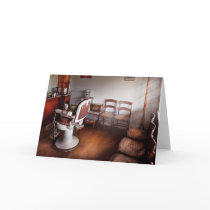 Barber - Ready for an Audience Greeting Cards