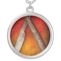 Barber - Shaving - Keep a stiff upper lip Personalized Necklace