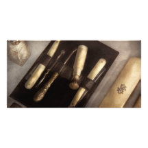 Barber - Shaving - The shaving kit Picture Card
