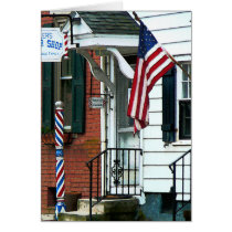 Barber Shop Entrance Greeting Card