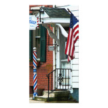 Barber Shop Entrance Personalized Photo Card