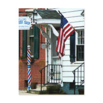 Barber Shop Entrance Postcard