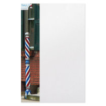 Barber Shop Entrance Customized Stationery