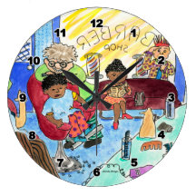 Barber Shop Wall Clock